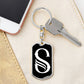 Initial S v001-13 - Luxury Dog Tag Keychain