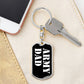 Army Dad v3 - Luxury Dog Tag Keychain