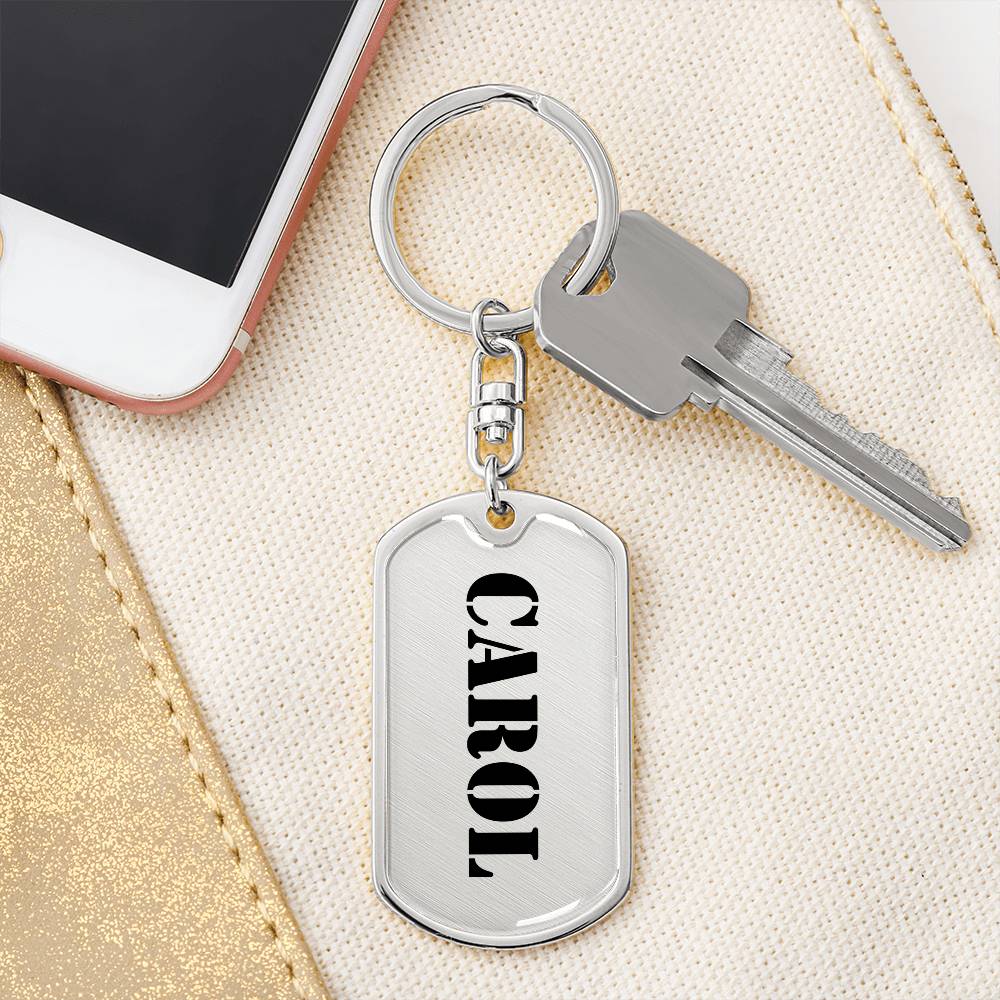 Carol - Luxury Dog Tag Keychain