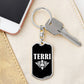 Terri v03a - Luxury Dog Tag Keychain