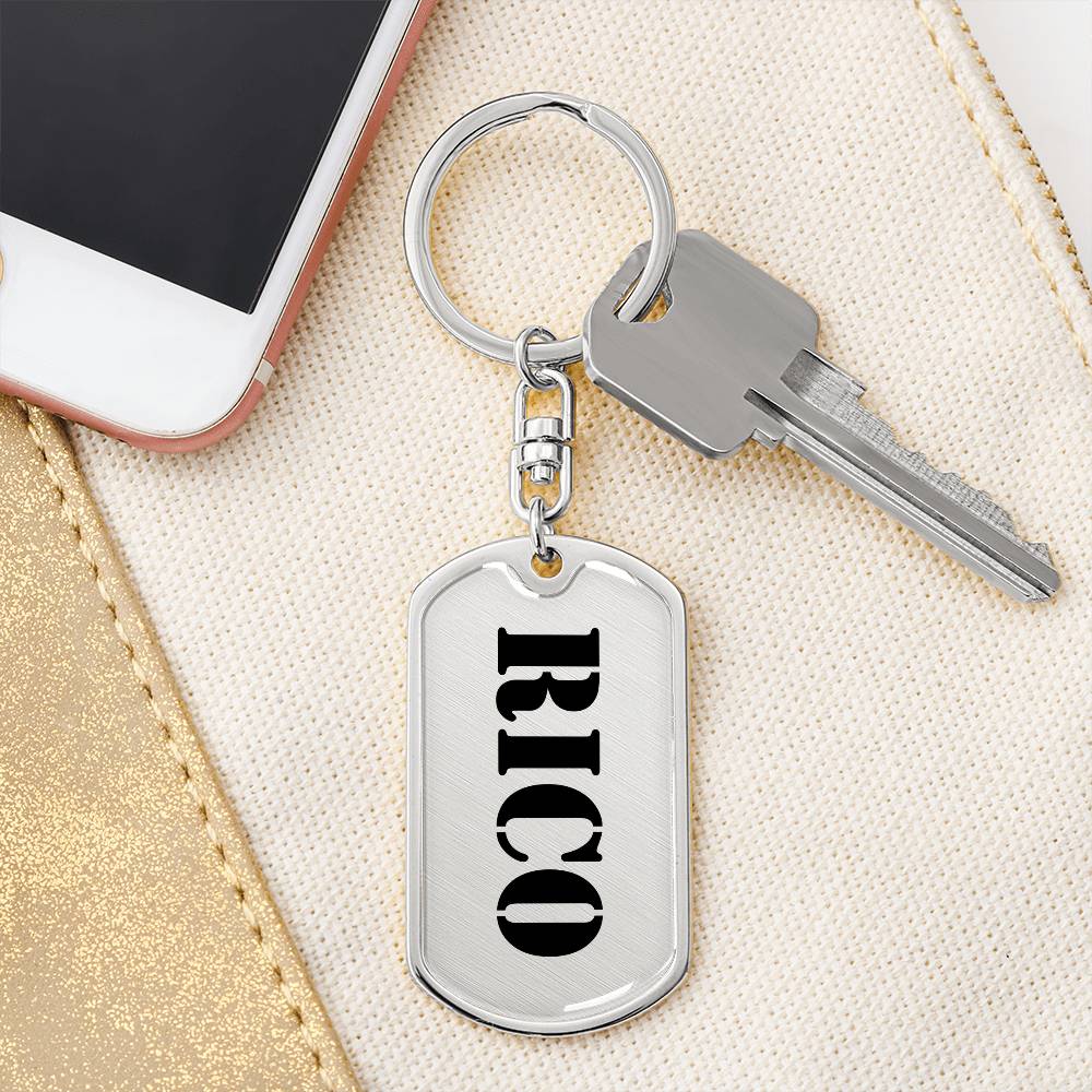 Rico - Luxury Dog Tag Keychain