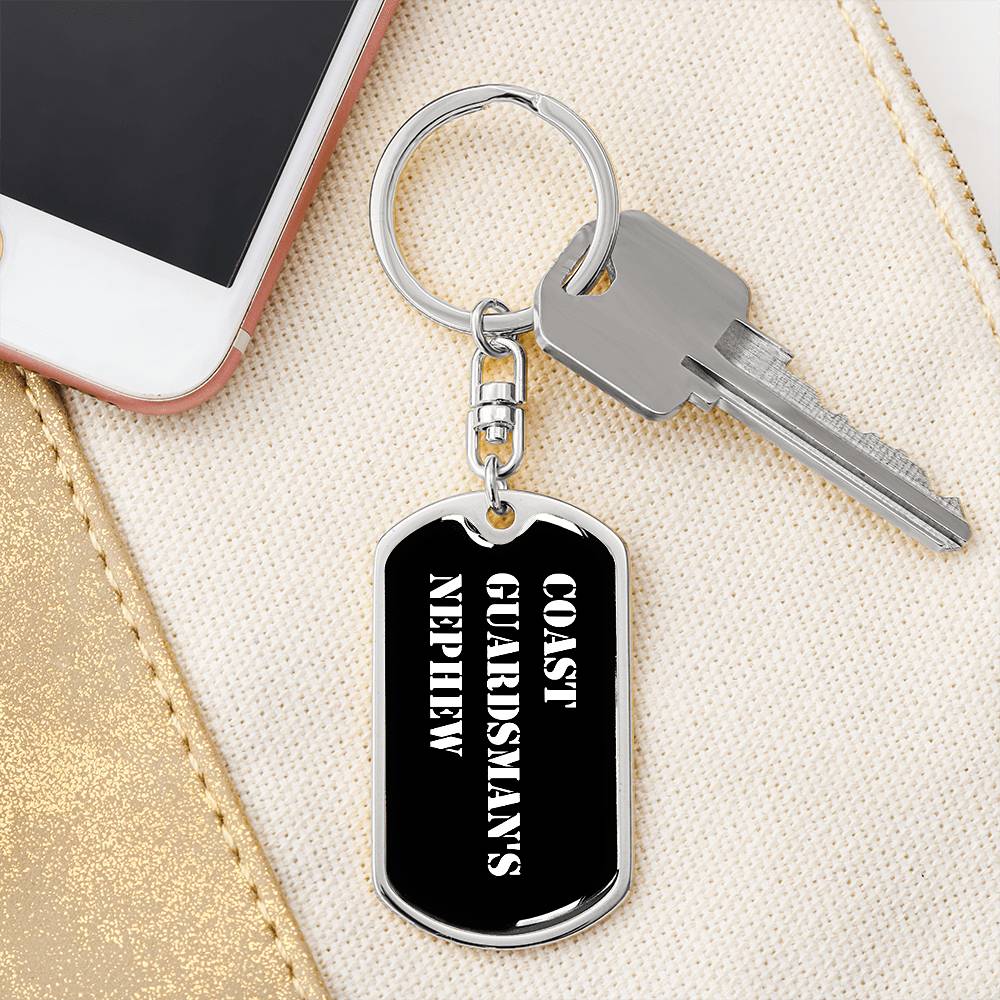 Coast Guardsman's Nephew v3 - Luxury Dog Tag Keychain