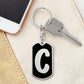 Initial C v2b - Luxury Dog Tag Keychain