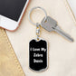 Love My Zebra Danio v3 - Luxury Dog Tag Keychain