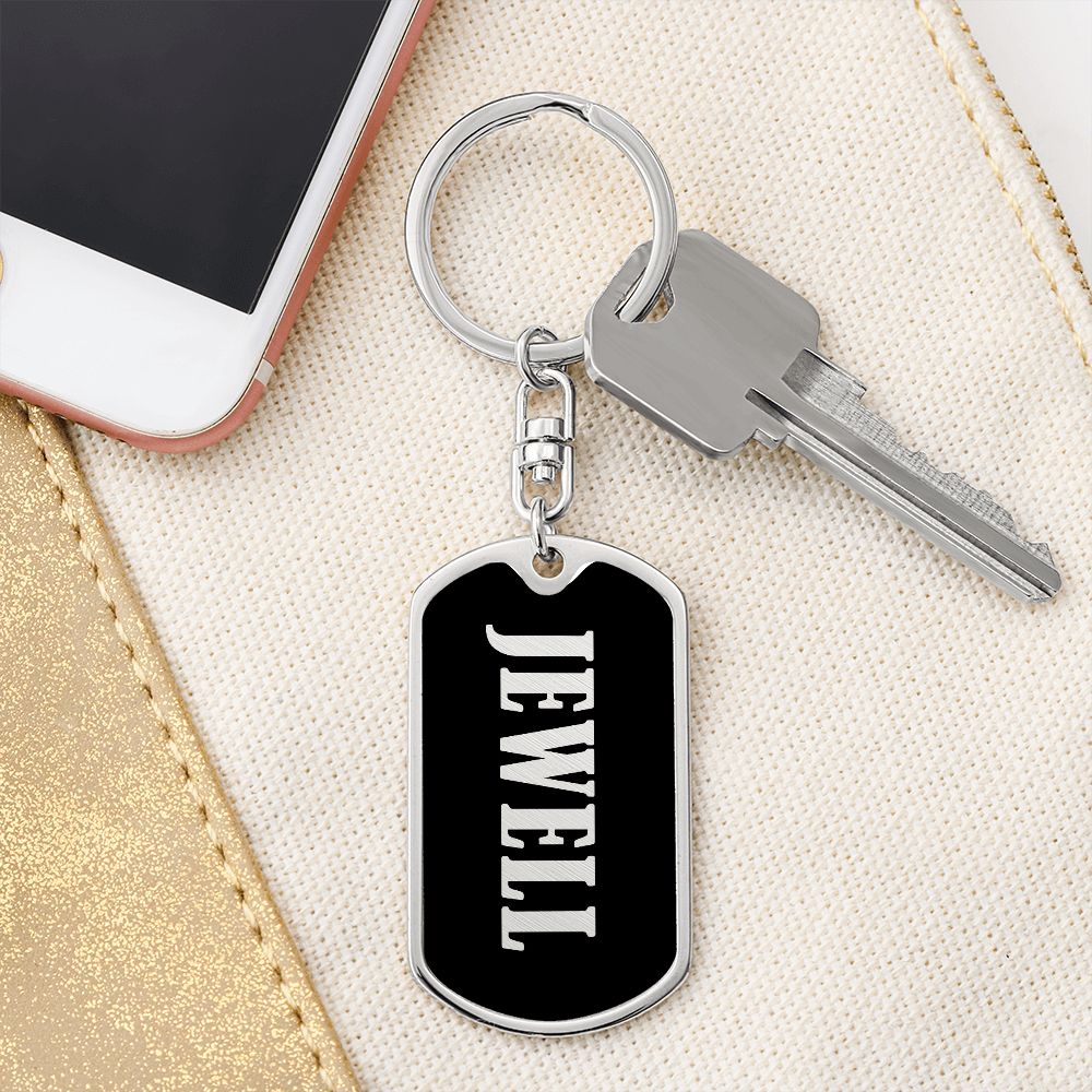 Jewell v02 - Luxury Dog Tag Keychain
