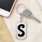 Initial S v1b - Luxury Dog Tag Keychain