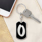 Initial O v2b - Luxury Dog Tag Keychain