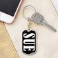 Sue v01w - Luxury Dog Tag Keychain