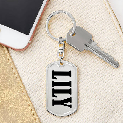 Lily v01 - Luxury Dog Tag Keychain
