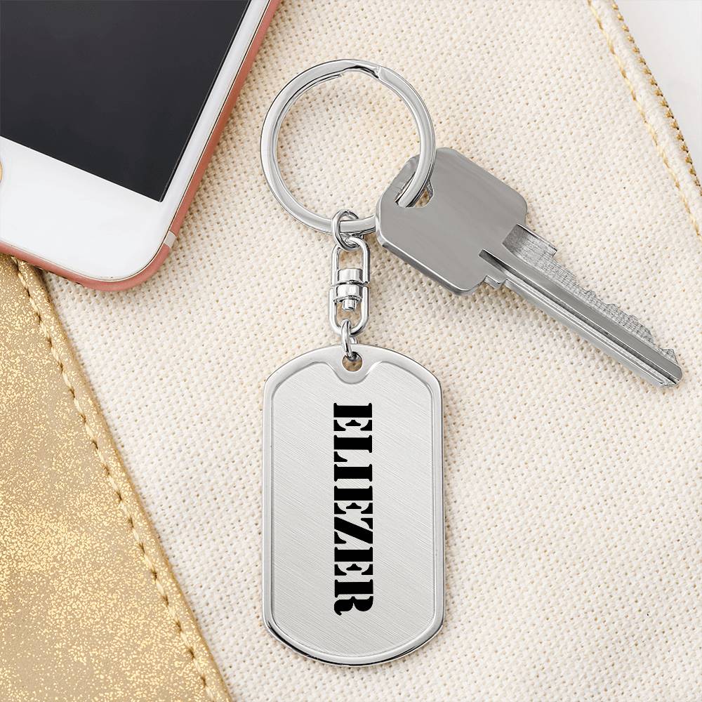 Eliezer - Luxury Dog Tag Keychain