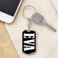 Eva v01w - Luxury Dog Tag Keychain