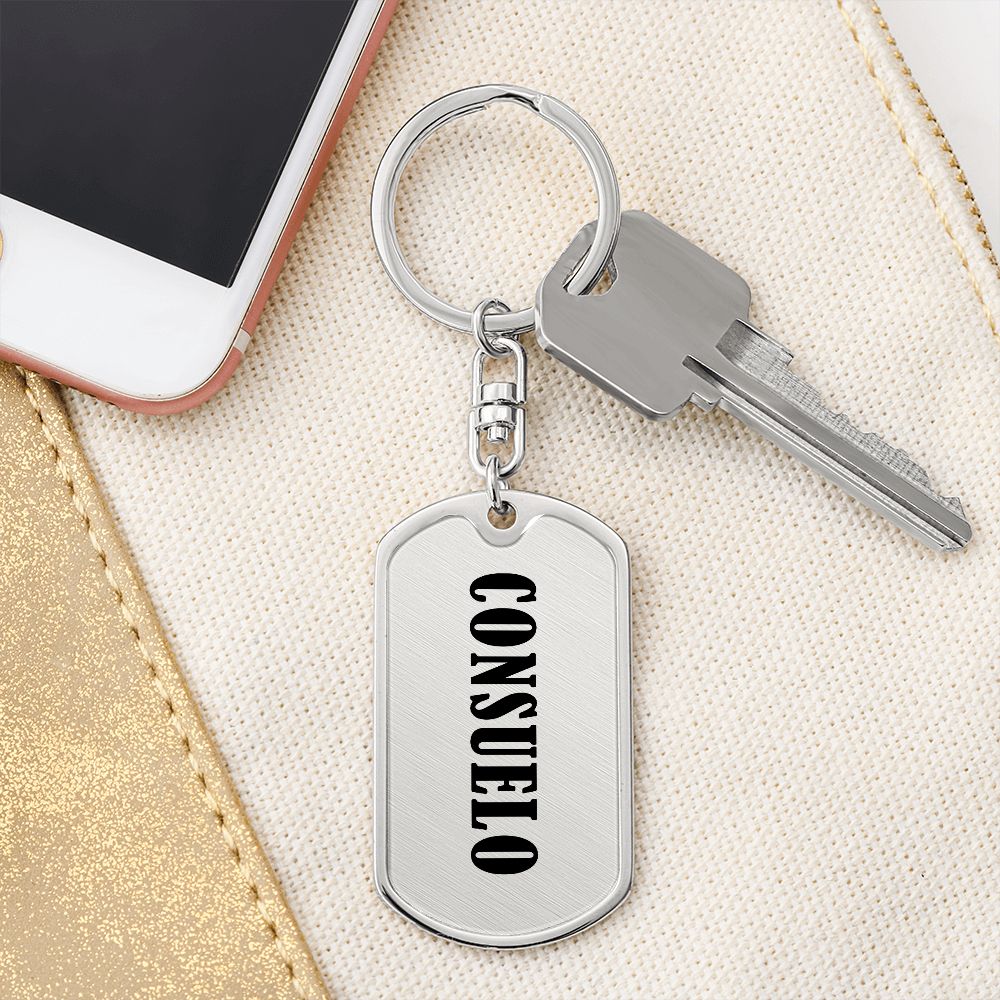 Consuelo v01 - Luxury Dog Tag Keychain