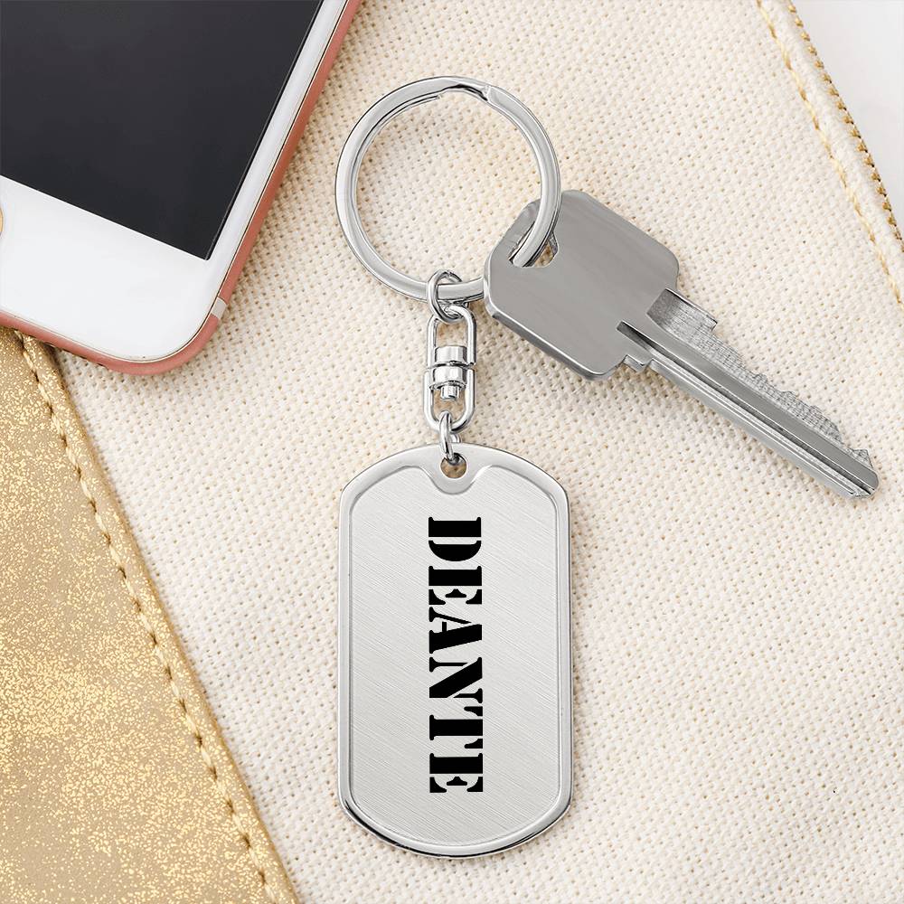 Deante - Luxury Dog Tag Keychain