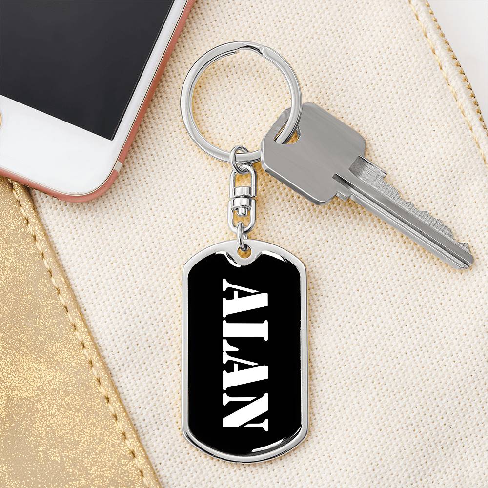 Alan v2 - Luxury Dog Tag Keychain
