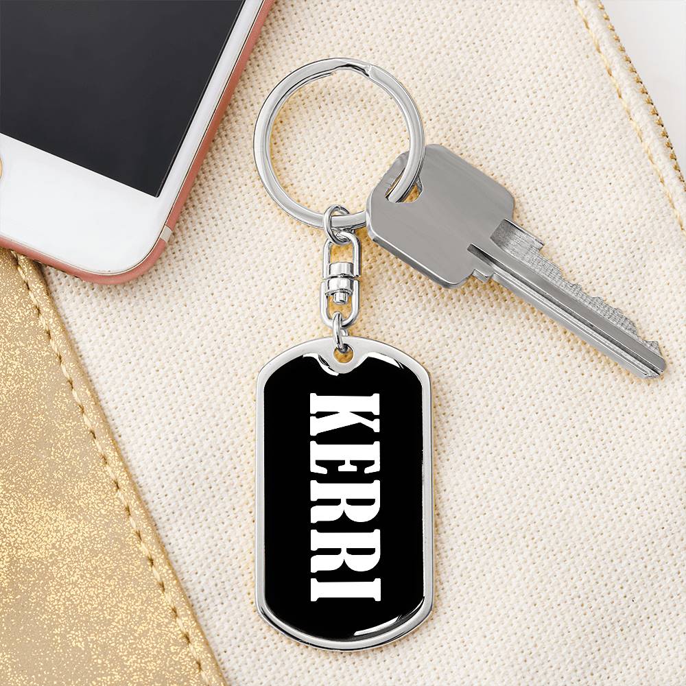 Kerri v03 - Luxury Dog Tag Keychain