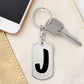 Initial J v1b - Luxury Dog Tag Keychain