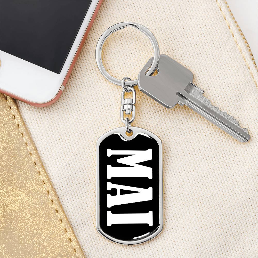 Mai v03 - Luxury Dog Tag Keychain