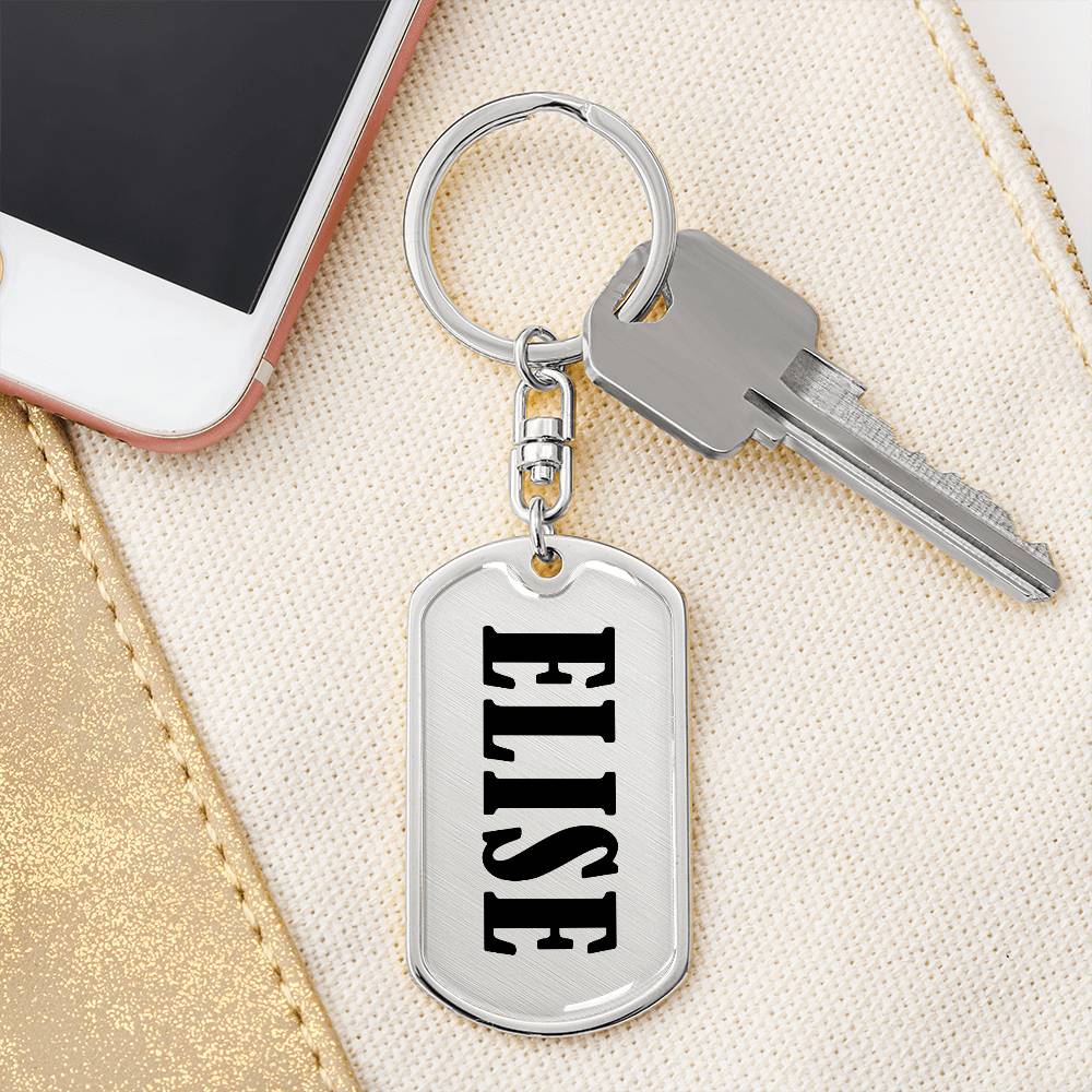 Elise v01 - Luxury Dog Tag Keychain