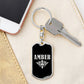 Amber v02a - Luxury Dog Tag Keychain