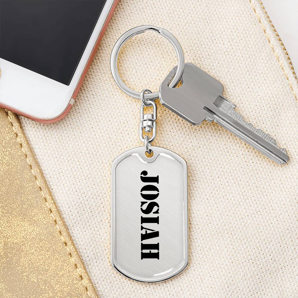 Josiah - Luxury Dog Tag Keychain
