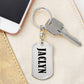 Jaclyn v01 - Luxury Dog Tag Keychain
