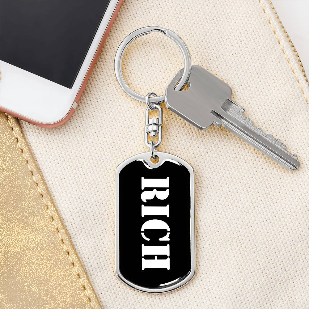 Rich v3 - Luxury Dog Tag Keychain