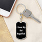Love My Koi Angelfish v3 - Luxury Dog Tag Keychain