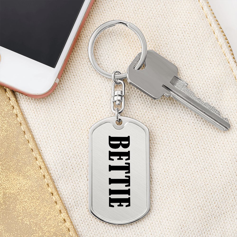 Bettie v01 - Luxury Dog Tag Keychain