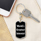 World's Greatest Internist v3 - Luxury Dog Tag Keychain