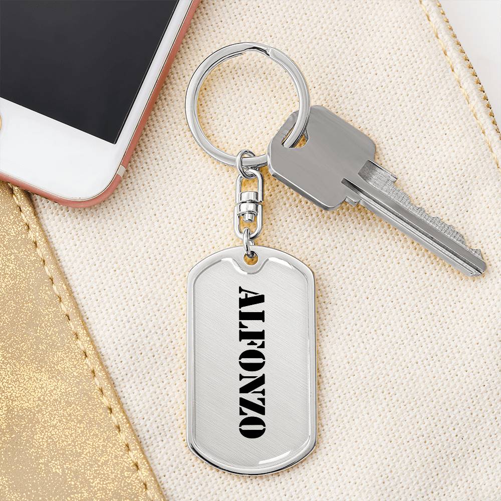 Alfonzo - Luxury Dog Tag Keychain