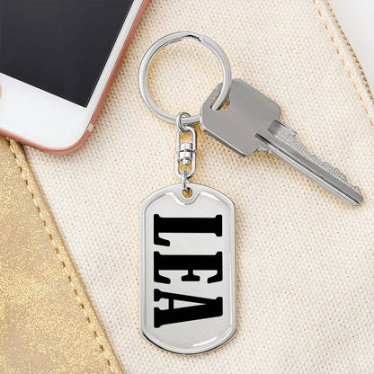 Lea v01 - Luxury Dog Tag Keychain