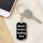 World's Greatest Auditing Clerk v3 - Luxury Dog Tag Keychain