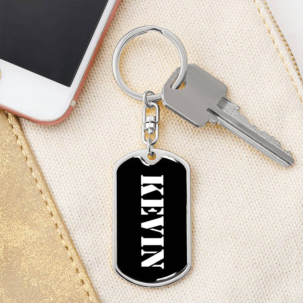 Kevin v2 - Luxury Dog Tag Keychain