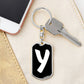 Initial Y v3b - Luxury Dog Tag Keychain