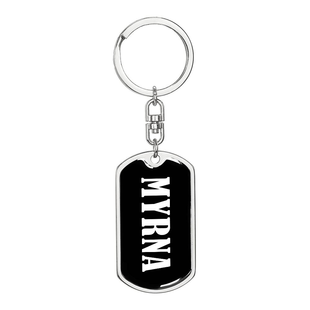 Myrna v03 - Luxury Dog Tag Keychain