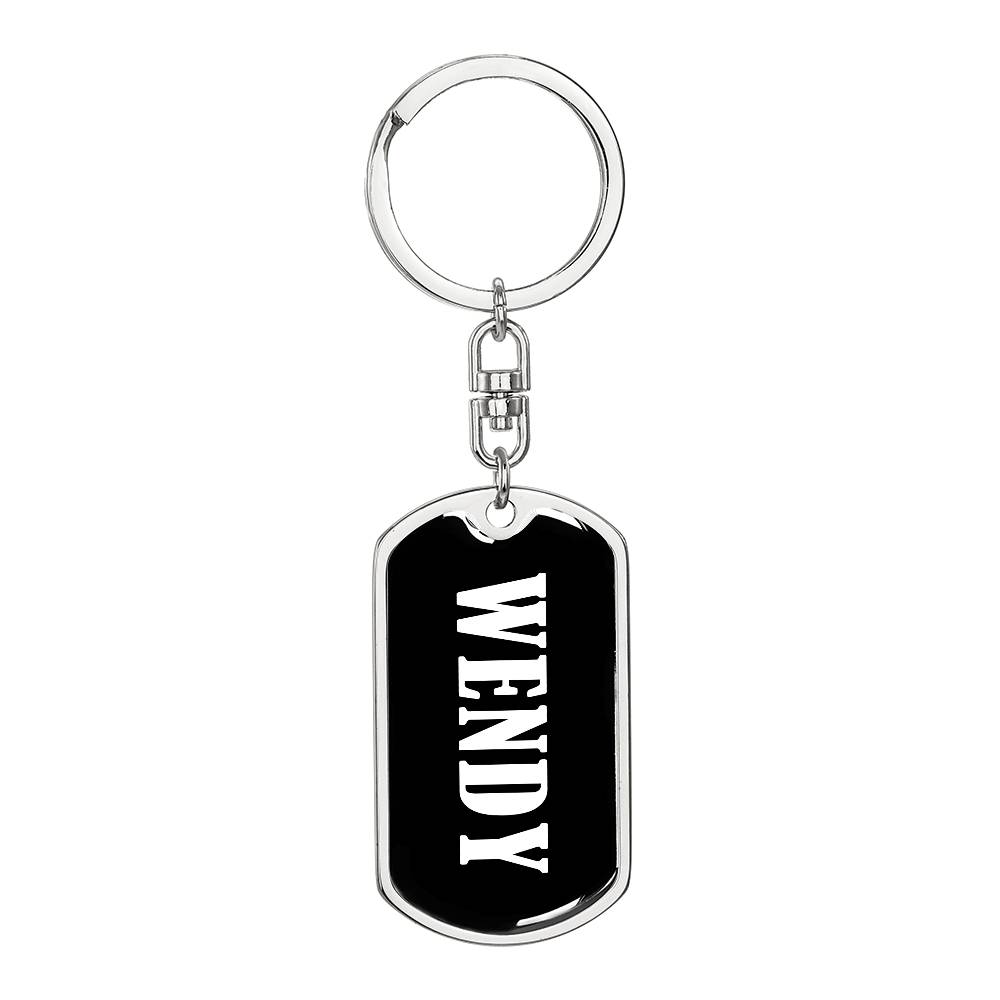 Wendy v01w - Luxury Dog Tag Keychain