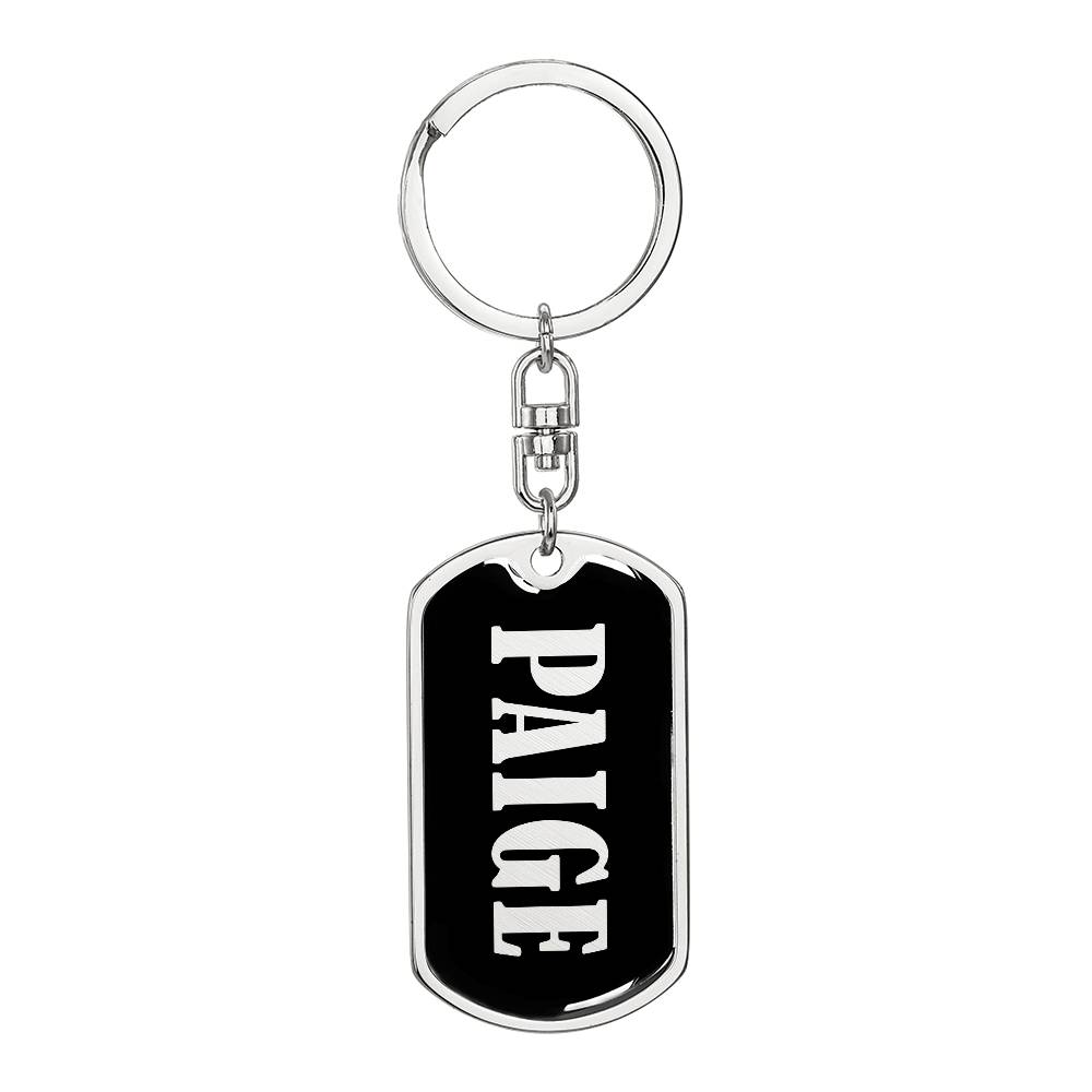Paige v02 - Luxury Dog Tag Keychain