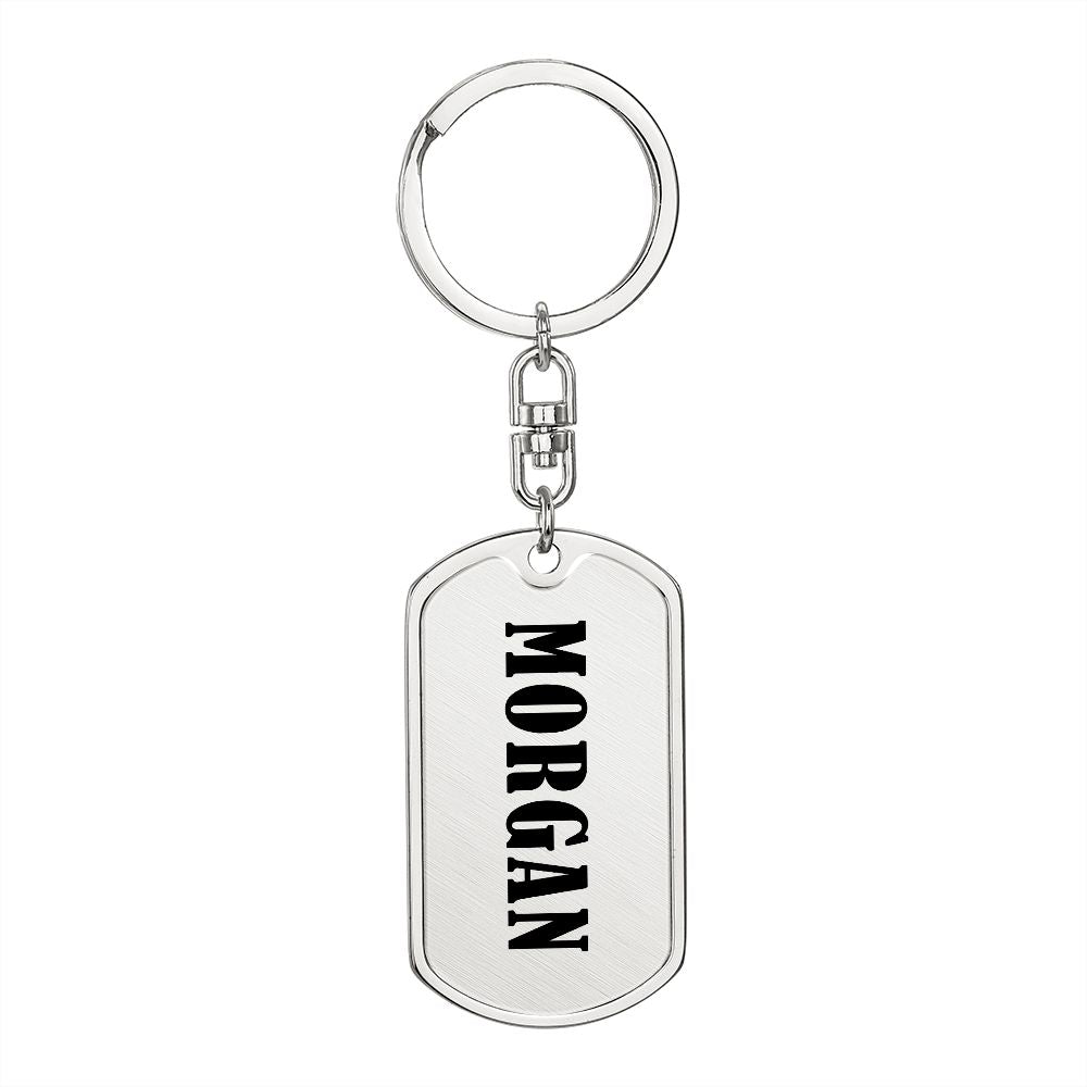 Morgan v01 - Luxury Dog Tag Keychain