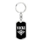 Vicki v03a - Luxury Dog Tag Keychain