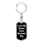 Love My Greater Swiss Mountain Dog v6 - Luxury Dog Tag Keychain