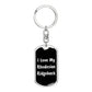 Love My Rhodesian Ridgeback v6 - Luxury Dog Tag Keychain