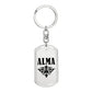 Alma v01a - Luxury Dog Tag Keychain