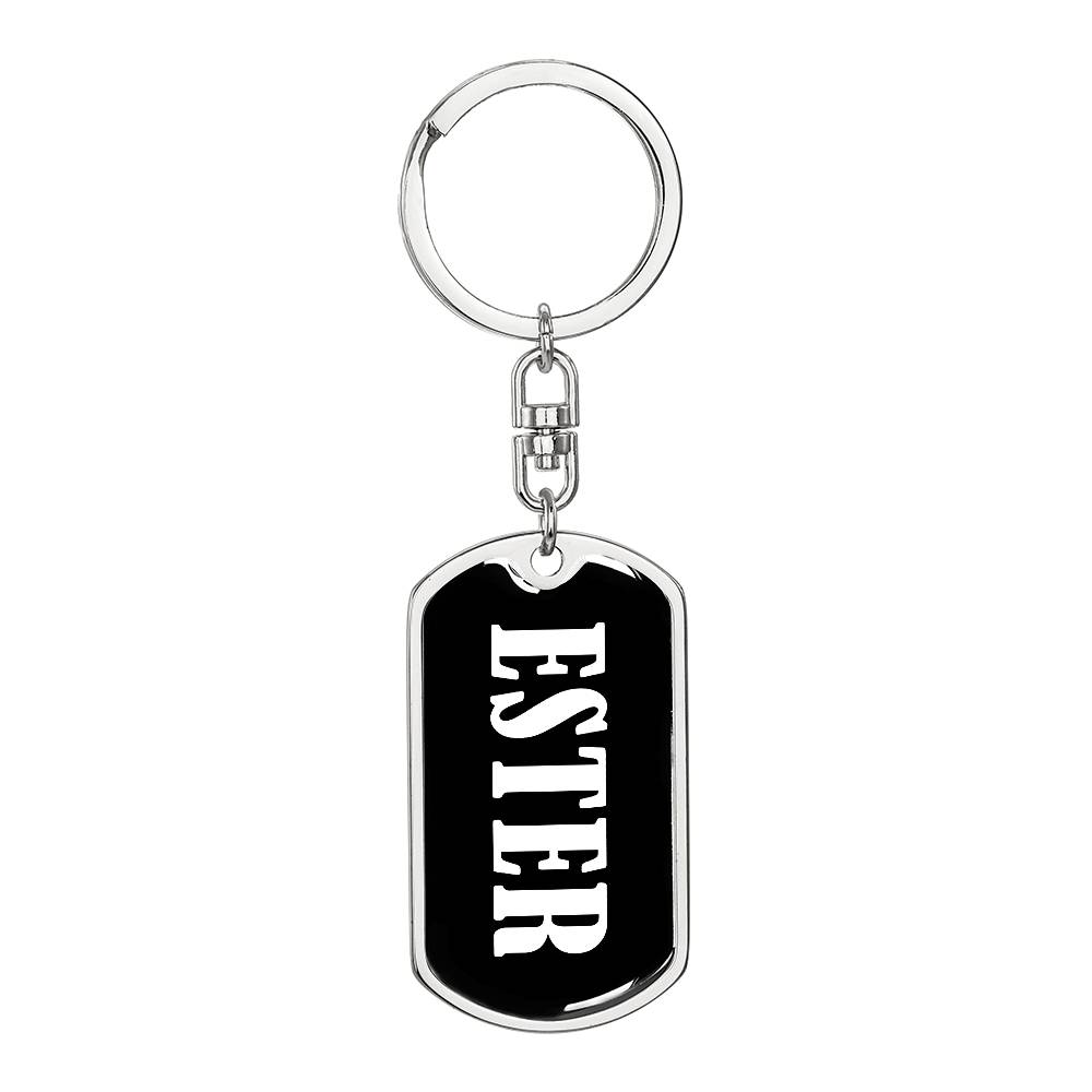 Ester v03 - Luxury Dog Tag Keychain