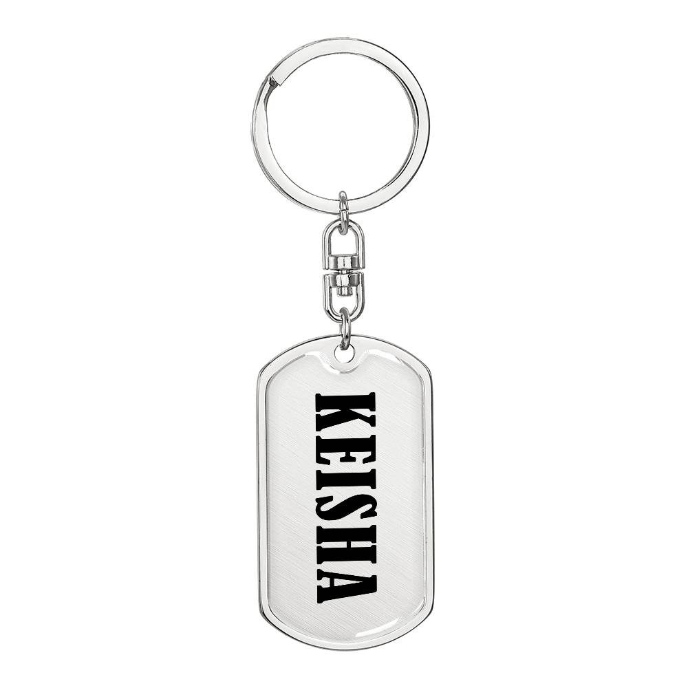 Keisha v01 - Luxury Dog Tag Keychain
