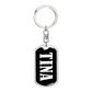 Tina v01w - Luxury Dog Tag Keychain