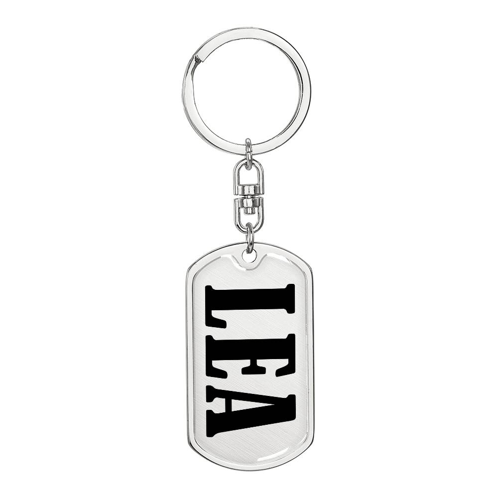 Lea v01 - Luxury Dog Tag Keychain