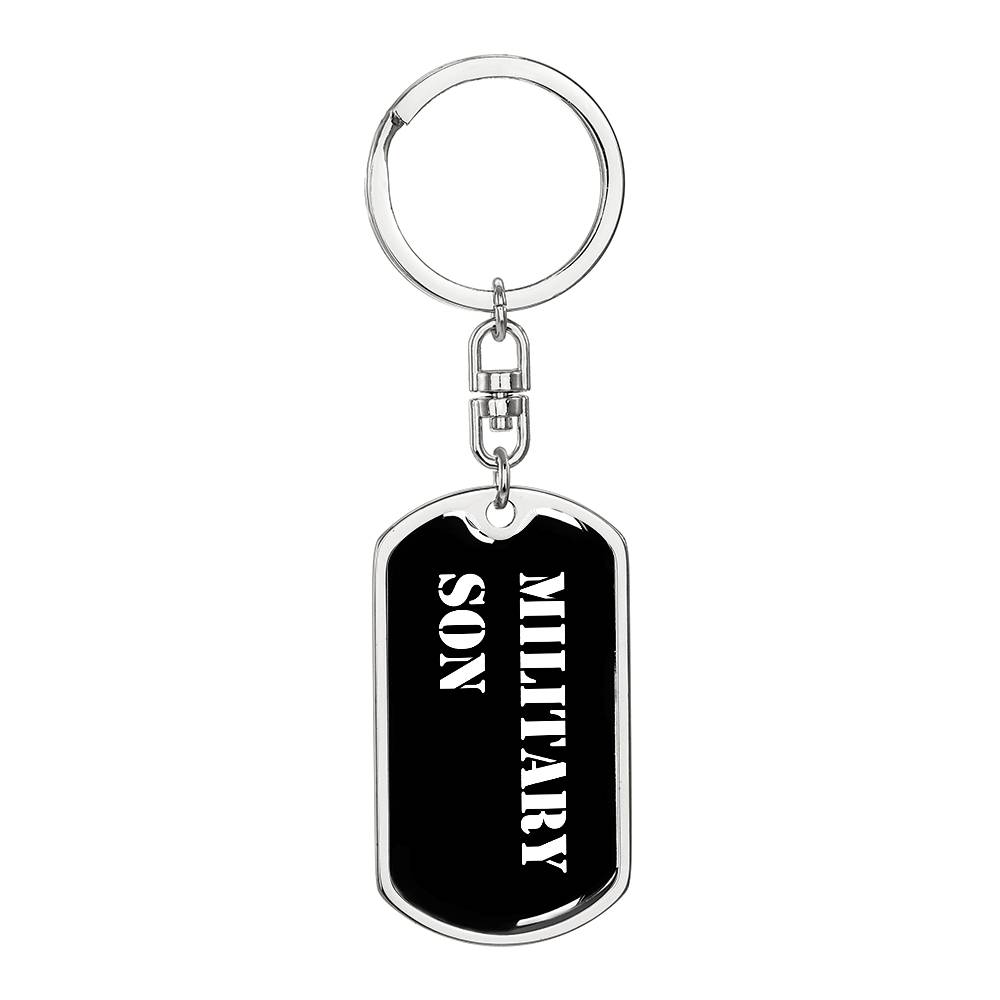 Military Son v3 - Luxury Dog Tag Keychain