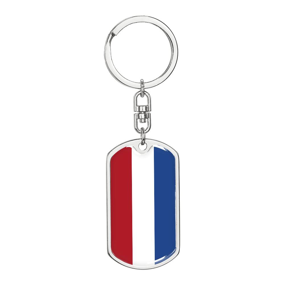 Dutch Flag - Luxury Dog Tag Keychain