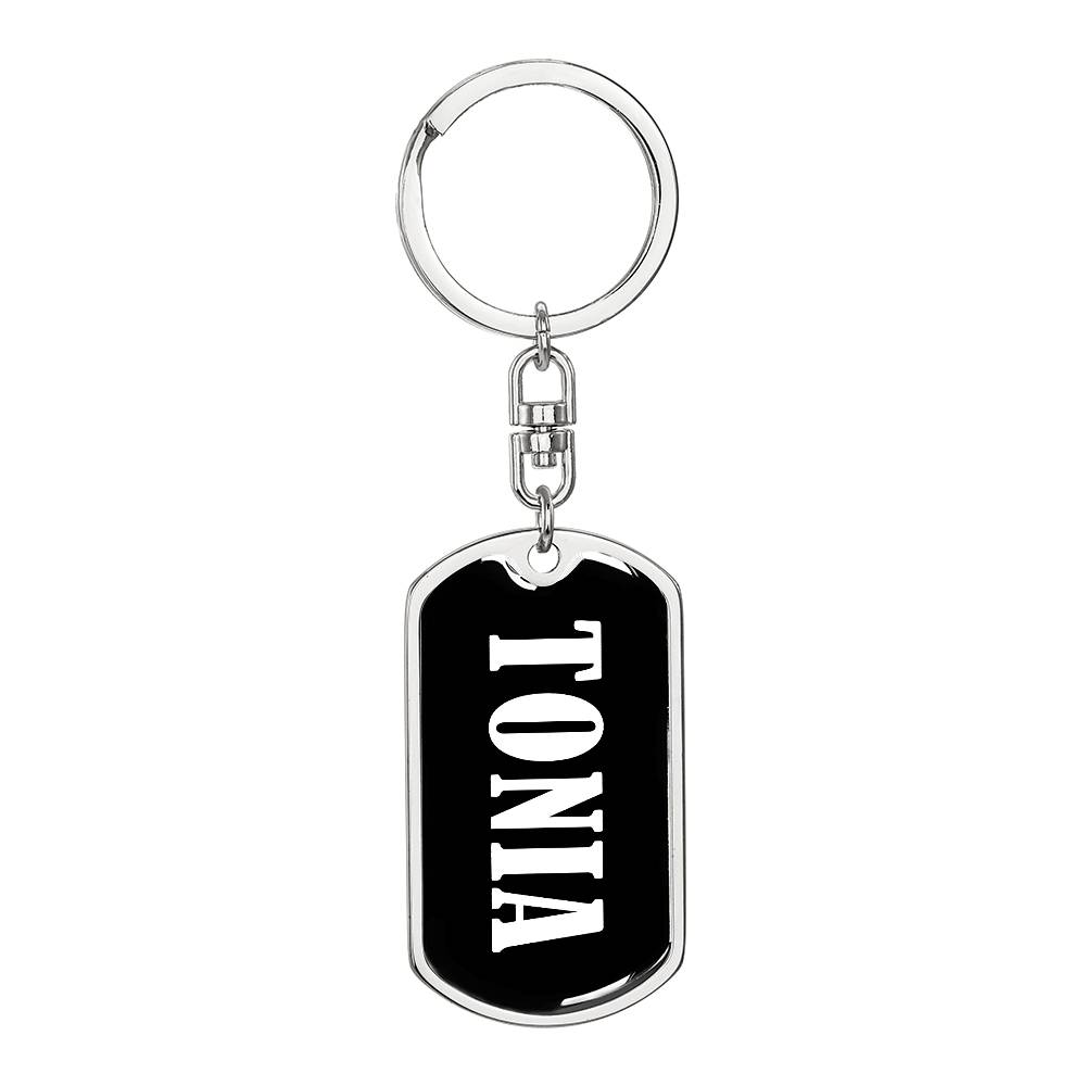 Tonia v03 - Luxury Dog Tag Keychain