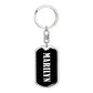 Marilyn v01w - Luxury Dog Tag Keychain